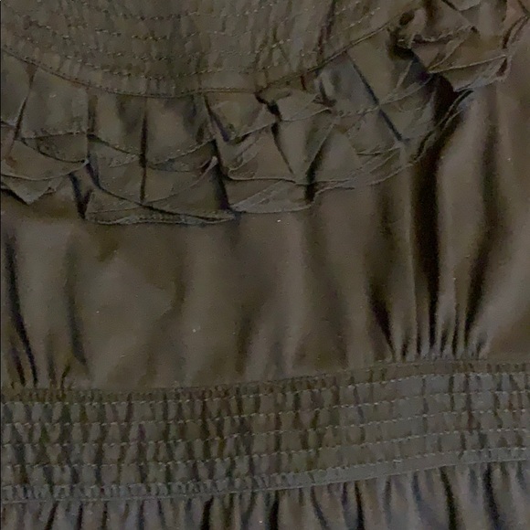 LOFT Black Sundress Ruffle at neck. GUC. Size 6 - Picture 5 of 7